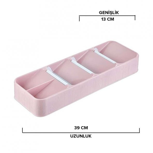 Hometarz Çekmece İçi Cepli Kaşıklık Düzenleyici Organizer Kaşıklık - 7
