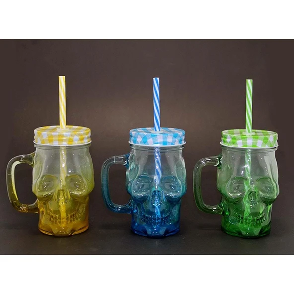 KENPAZAR Tekli Cam Kurukafa Kupa Bardak Pipetli - Resim 2