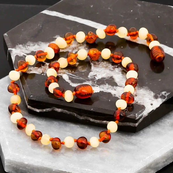 KENPAZAR Bebek Damla Kehribar Diş Kolye - 2