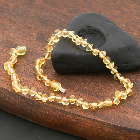 KENPAZAR Bebek Damla Kehribar Diş Kolye - 4