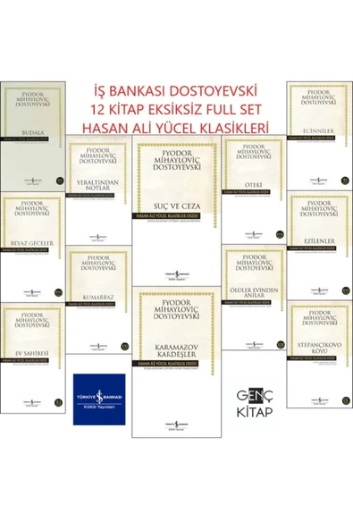 Ş Bankası Dostoyevski 12 Kitap Set Hasan Ali Yücel Klasikleri Suç Ve Ceza-karamazov-yeraltından