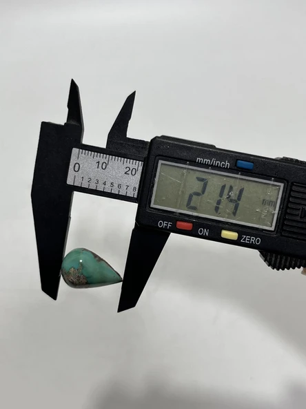 Okyanus Temalı Doğal Kabaşon Firuze Taşı 14,8 Karat - Turkuaz Taşı 2,99 Gram - 4