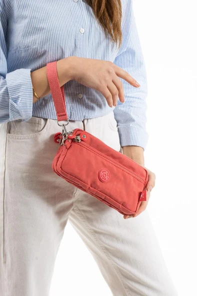 Klinkır Kumaş Mini Çapraz Askılı Kadın Çanta Yağmur Geçirmez El Askılı Çanta 20*10 Cm Mega Bag - 11