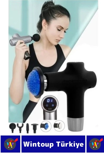 Ergonomik Kol Bacak Sırt Bel 6 Başlıklı Sıcak Soğuk Mod Yüksek Titreşim Spor Fitness Kas Masaj Aleti - 3
