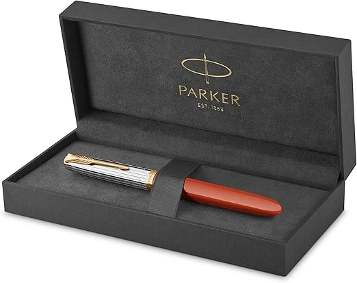 Parker 51 Premium Kırmızı GT Altın Tasarımlı Dolma Kalem - 4