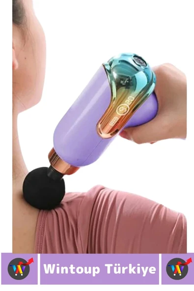 Ergonomik Kol Bacak Sırt Bel 4 Başlıklı 9 Vites Ayarlı Yüksek Titreşim Spor Fitness Kas Masaj Aleti - 3