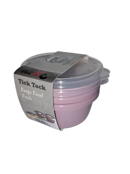 Hobby Life Tick Tock Hava Sızdırmaz Saklama Kabı 3'lü Set 3 x 250 ML Pudra - 3