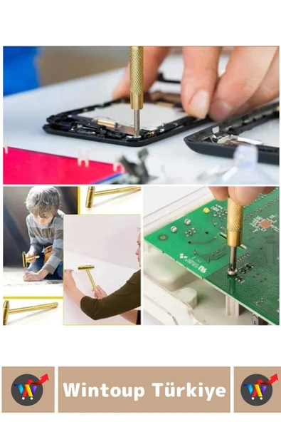 Premium Kompakt Hafif Pratik Tamirat Ev Banyo Bahçe 5 in 1 Çok Amaçlı Çekiç Tornavida Tamir Seti - 3