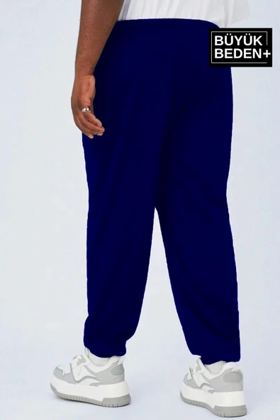 Erkek Büyük Beden Paça Lastikli New York Baskılı İnce Eşofman Altı  SPR25BEA48 - Resim 5