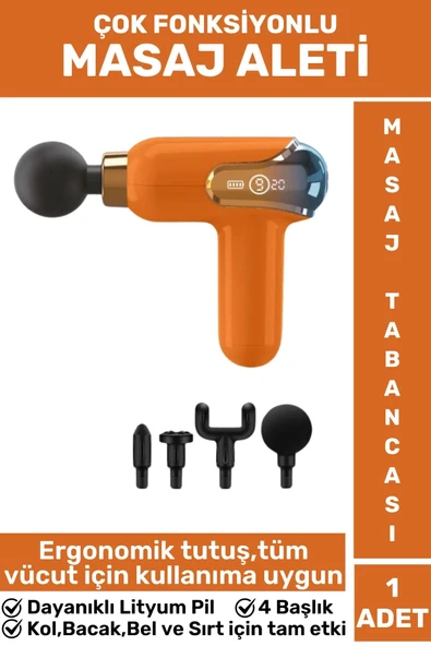 Ergonomik Kol Bacak Sırt Bel 4 Başlıklı 9 Vites Ayarlı Yüksek Titreşim Spor Fitness Kas Masaj Aleti