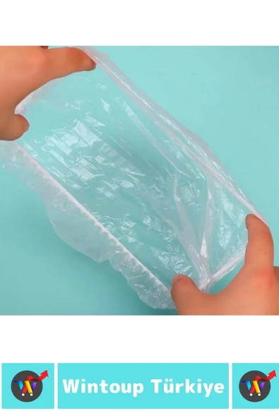 Özel Üretim Yemek Saklama Bozulma Önleyici Tazelik Sağlayan Lastikli Tencere Tabak Bonesi 100 Adet - 4