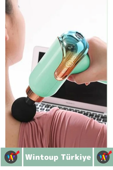 Ergonomik Kol Bacak Sırt Bel 4 Başlıklı 9 Vites Ayarlı Yüksek Titreşim Spor Fitness Kas Masaj Aleti - 3