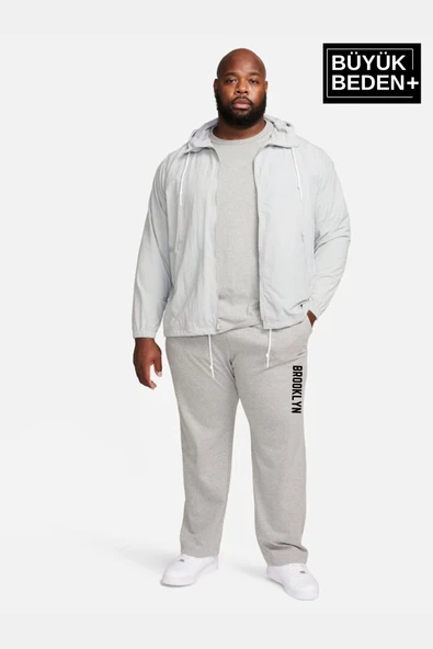 Erkek Büyük Beden Brooklyn Baskılı İnce Eşofman Altı  SPR25BEA54 - 7