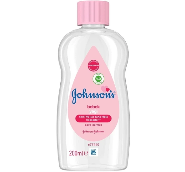 Johnsons Baby Bebek Yağı 200ML Nemlendirici (Pembe) (4 Lü Set) - 2