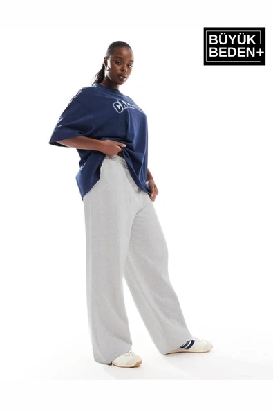 Kadın Büyük Beden Brooklyn Baskılı İnce Eşofman Altı SPR25BEAK54 - 6