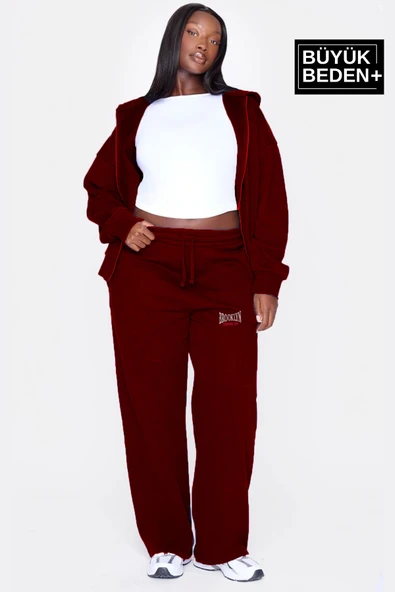 Kadın Büyük Beden Buyuk Brooklyn Baskılı İnce Eşofman Altı  SPR25BEAK50 - 6