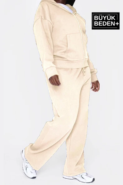 Kadın Büyük Beden Buyuk Brooklyn Baskılı İnce Eşofman Altı  SPR25BEAK50 - Resim 5