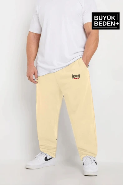 Erkek Büyük Beden Buyuk Brooklyn Baskılı İnce Eşofman Altı  SPR25BEA50 - 2