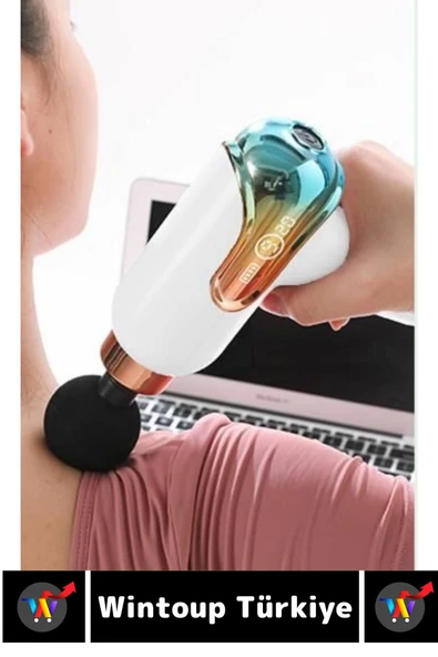 Ergonomik Kol Bacak Sırt Bel 4 Başlıklı 9 Vites Ayarlı Yüksek Titreşim Spor Fitness Kas Masaj Aleti - 3