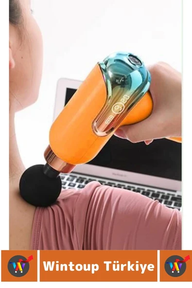 Ergonomik Kol Bacak Sırt Bel 4 Başlıklı 9 Vites Ayarlı Yüksek Titreşim Spor Fitness Kas Masaj Aleti - 3