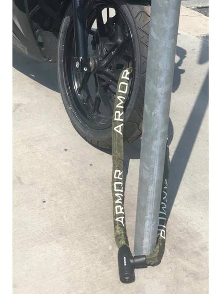 Armor 755 MV Çelik zincir Motosiklet Zincir Kilit 1.5MT X 8MM - 2