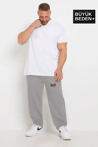 Erkek Büyük Beden Buyuk Brooklyn Baskılı İnce Eşofman Altı  SPR25BEA50 - 8