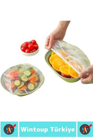 Özel Üretim Yemek Saklama Bozulma Önleyici Tazelik Sağlayan Lastikli Tencere Tabak Bonesi 100 Adet - 2