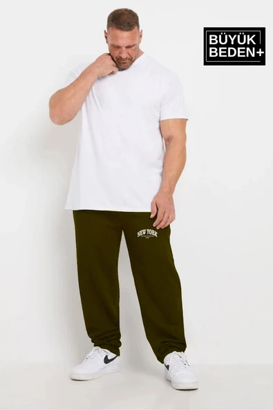 Erkek Büyük Beden New York Baskılı İnce Eşofman Altı SPR25BEA47 - 10