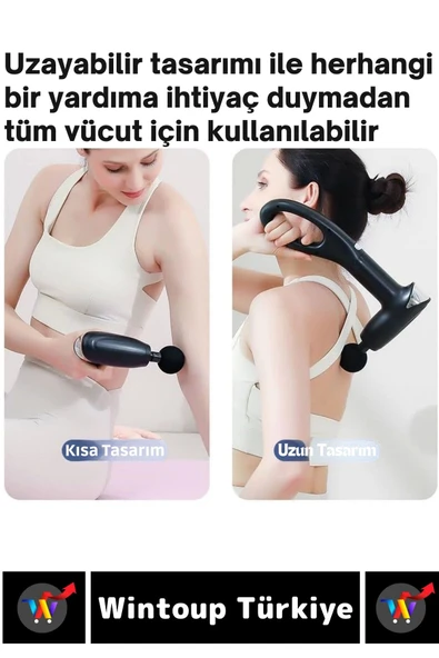 Ergonomik Kol Bacak Sırt Bel 4 Başlıklı 6 Hız Kademeli Ayarlanabilir Boyut Spor Fitness Masaj Aleti - 2