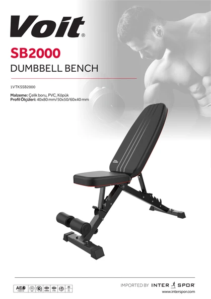 Voit SB2000 Dumbell Bench - 2