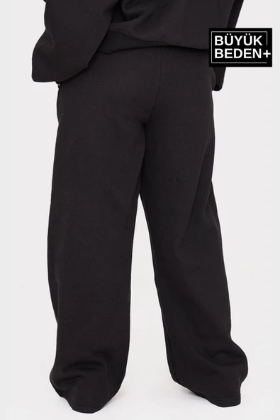 Kadın Büyük Beden Brooklyn Baskılı İnce Eşofman Altı  SPR25BEAK54 - 3