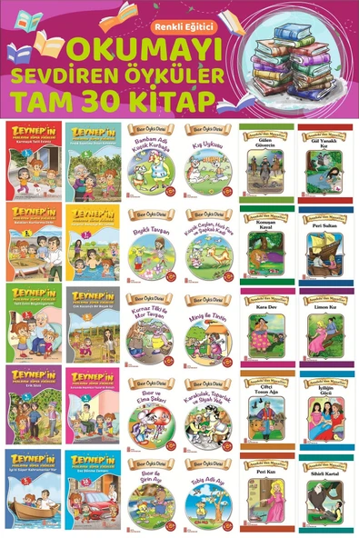 3.Sınıflar İçin Renkli Eğitici Okumayı Sevdiren Hikayeler (30 Kitap) ürün görseli 1