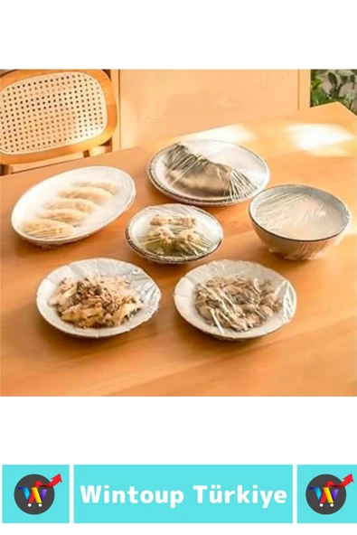Özel Üretim Yemek Saklama Bozulma Önleyici Tazelik Sağlayan Lastikli Tencere Tabak Bonesi 100 Adet - 5