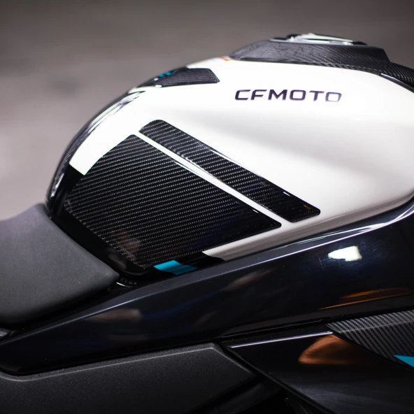 CF 450 SR 2024 ile Uyumlu Kaydırmaz 6D Karbon 15 Parça Tank Pad Seti GC16 - 7