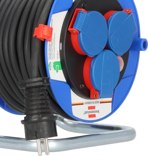 Brennenstuhl Garant Serisi H05RR-F 3G1,5 IP44 Lisanslı 3 Soketli 15 Metre Uzunluğa Sahip Makaralı Kablo - 5