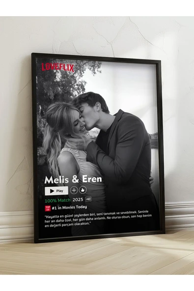 Sevgililer günü hediyesi, Netflix tablo, Kişiye özel hediye, doğum günü hediyesi,14 Şubat - 2