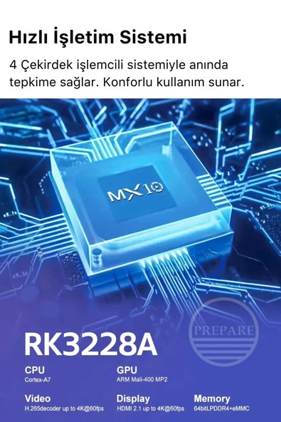 4K Ultra HD Yeni Nesil Android Akıllı TV Box Telefon Ekran Yansıtma özellkli Smart Tv Medya Oynatıcı - 3