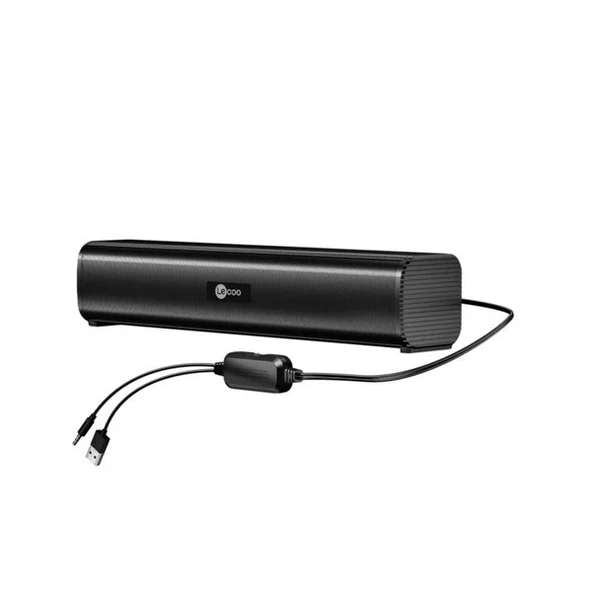LENOVO LECOO DS107 Stereo USB AUX Siyah 6w RMS Soundbar Speaker - Resim 3
