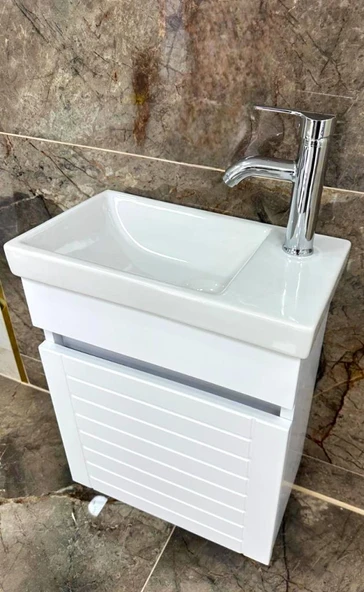 Beta Plus Beyaz Banyo Dolabı Alt Modül 45 cm - 3