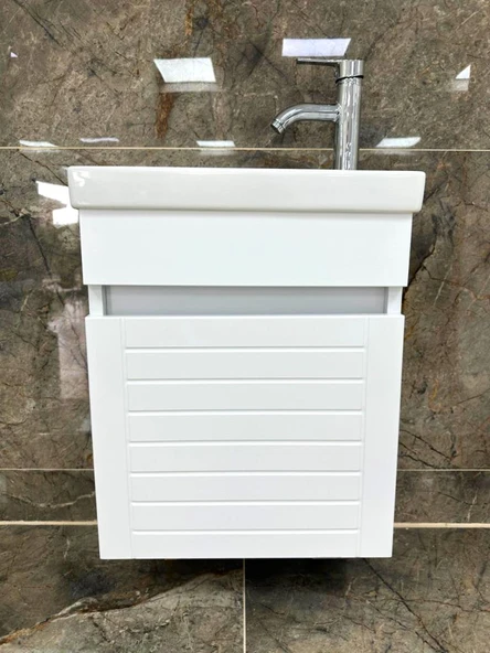 Beta Plus Beyaz Banyo Dolabı Alt Modül 45 cm - 4
