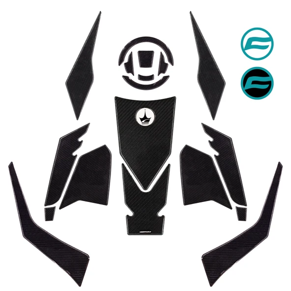 CF 250 NK 2023 ile Uyumlu Kaydırmaz 6D Karbon 19 Parça Tank Pad Seti GC17 ürün görseli