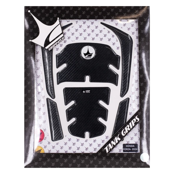 Honda Forza250 2024 ile Uyumlu Kaydırmaz 6D Karbon 7 Parça Tank Pad Seti GC20 - Resim 2