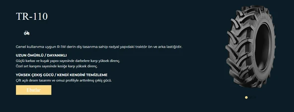 Starmaxx 280/85 R24 (11.2 R 24) TL 115A8/112B TR110 Radial Traktör Arka Lastiği - 5