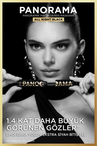 L'OREAL PARİS Panorama Hacim Veren Maskara All Night Black - Siyah - 3