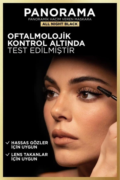 L'OREAL PARİS Panorama Hacim Veren Maskara All Night Black - Siyah - 7