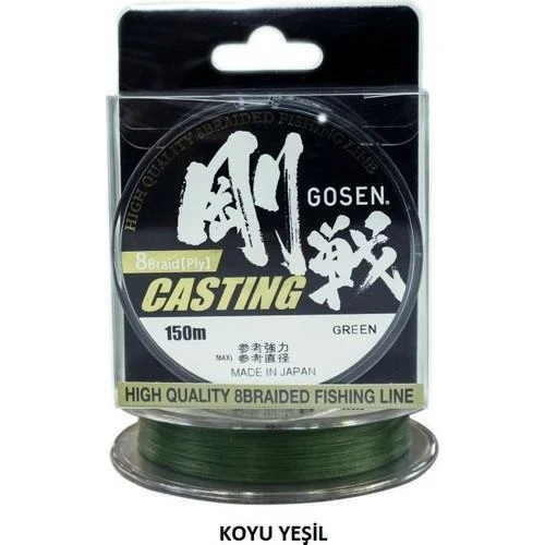 Gosen W8 Casting 150 MT Yeşil Renk İp Misina  0.235 MM / PE # 2 / 15.9 KG - Resim 2