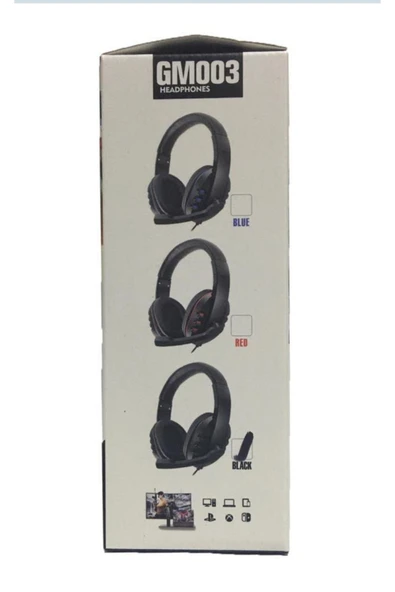 abnturk Kerasus Headphones Gm003 3.5mm Aux Girişli Laptop Oyuncu Kulaklık Kulaküstü Kafa Bantlı Mikrofonlu - 3