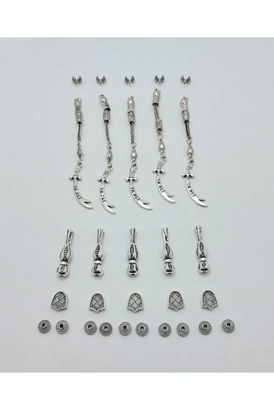 Zülfikar Kılıç Püskül Seti (5 Adet Tesbih Yapımı Malzemesi)