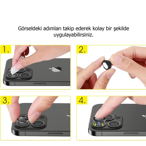 iPhone 16 / iPhone 16 Plus Raze Metal Kamera Lens Koruyucu - 6