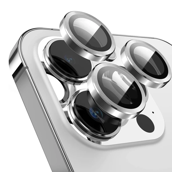 iPhone 15 Pro / iPhone 15 Pro Max Raze Metal Kamera Lens Koruyucu - 6